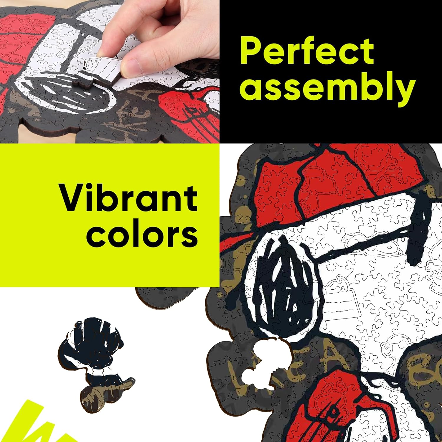 Vibrant colors and perfect puzzle assembly